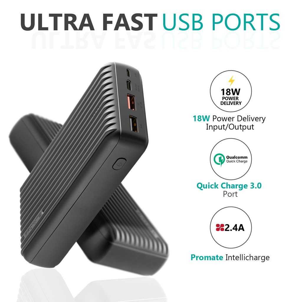 2. Promate 30000mAh Power Bank