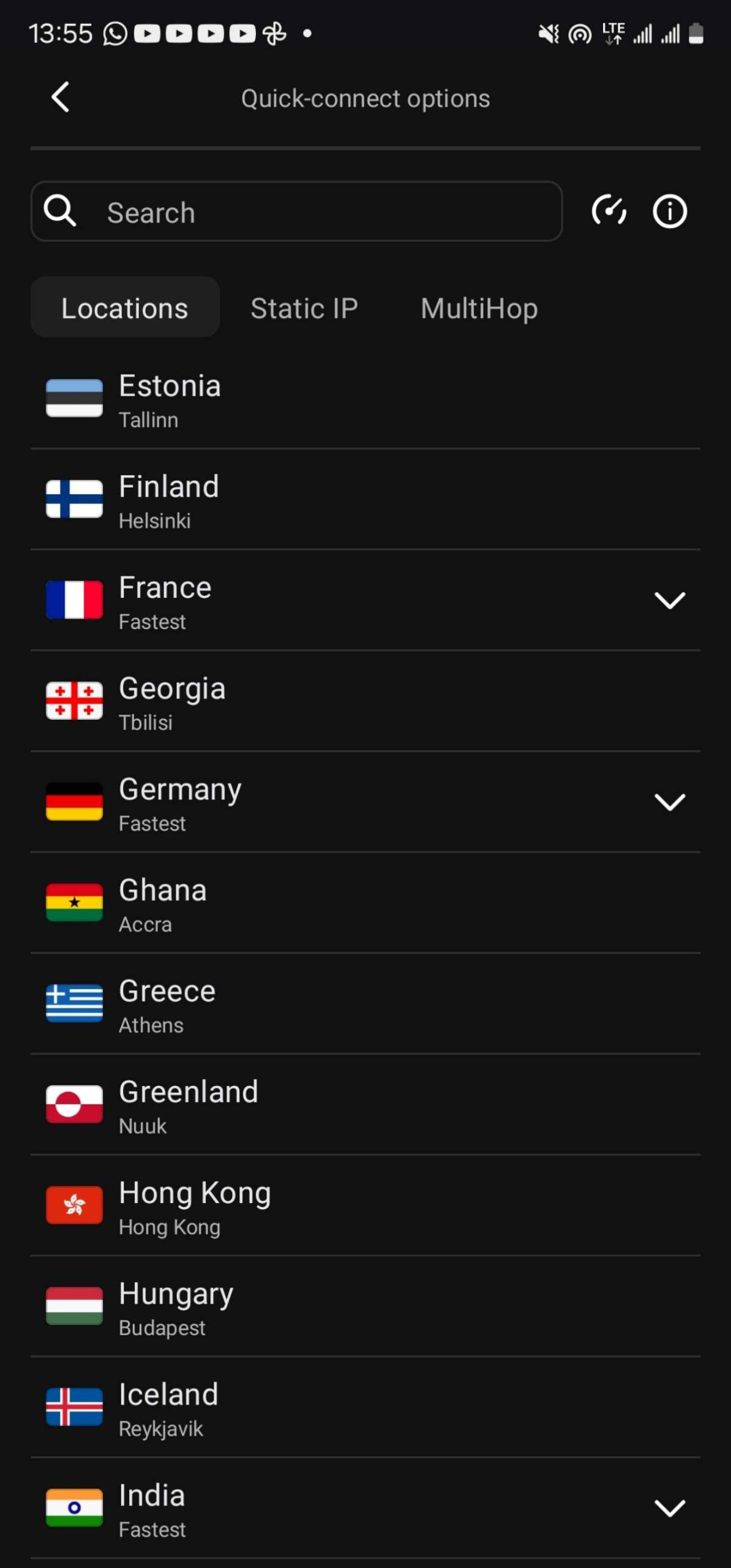 surfshark VPN locations