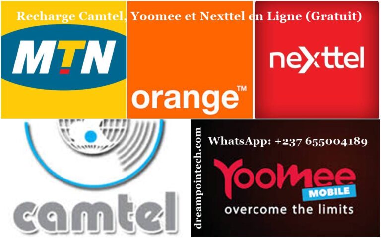 Recharge Camtel, Yoomee, MTN et Orange en Ligne