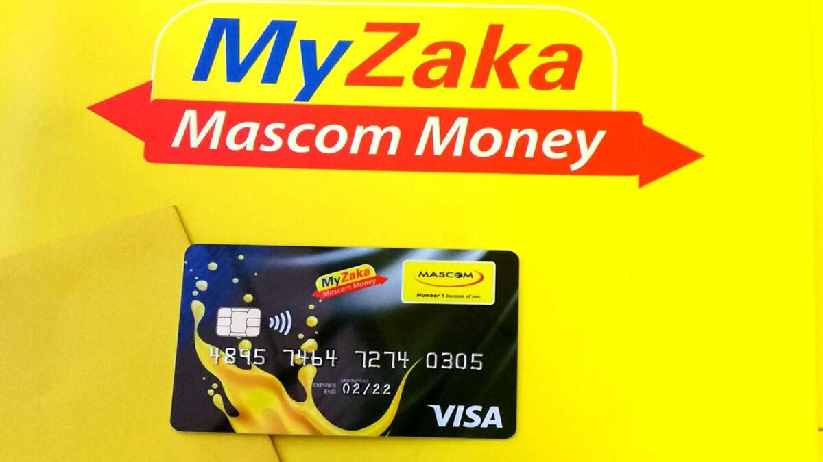 Guide on the presentation of Mascom Mysaka Visa Card and Charges