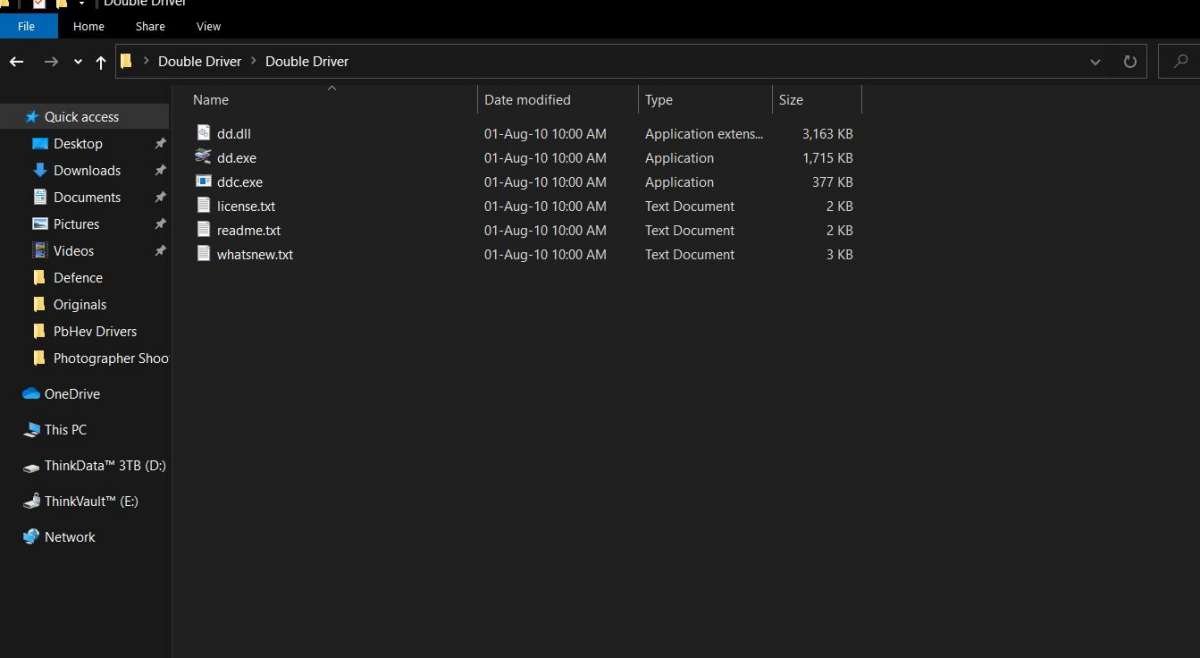 Extract Double Driver Software