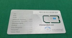 Picture of the Camtel Sim Card