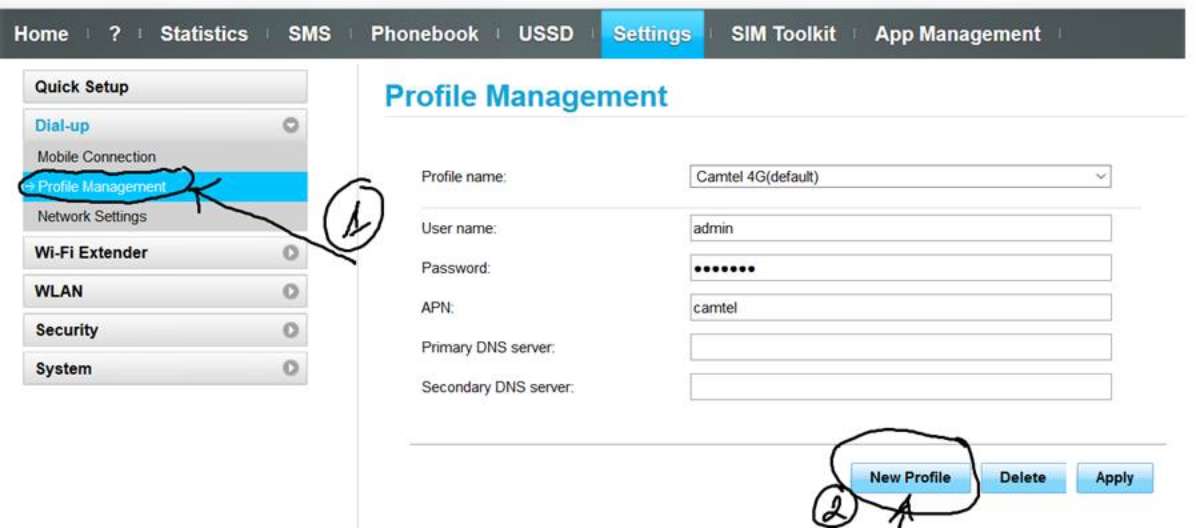 Yoomee Modem Profile Management
