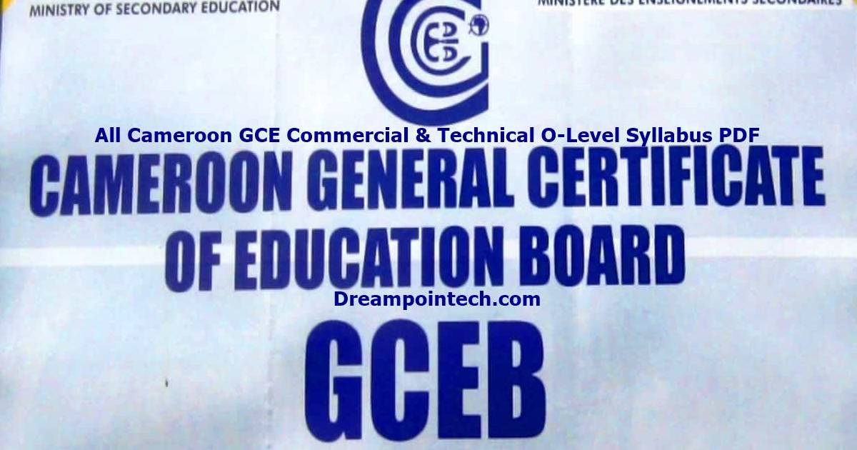 Cameroon GCE Commercial & Technical A-Level Syllabus