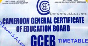 Cameroon GCE Board Timetable