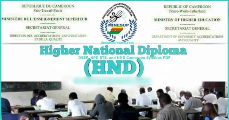 DESP, HPD, BTS, and HND Cameroon Syllabus