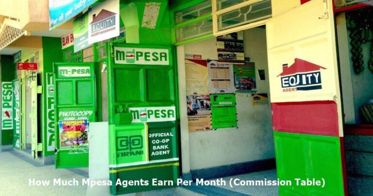 How Much Mpesa Agents Earn Per Month (Commission Table