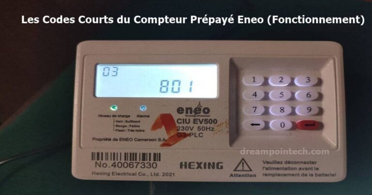 Compteur Prépayé Eneo qui affiche le numero 801