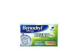 Benadryl Plus Allergy + Congestion Relief Caps 12S