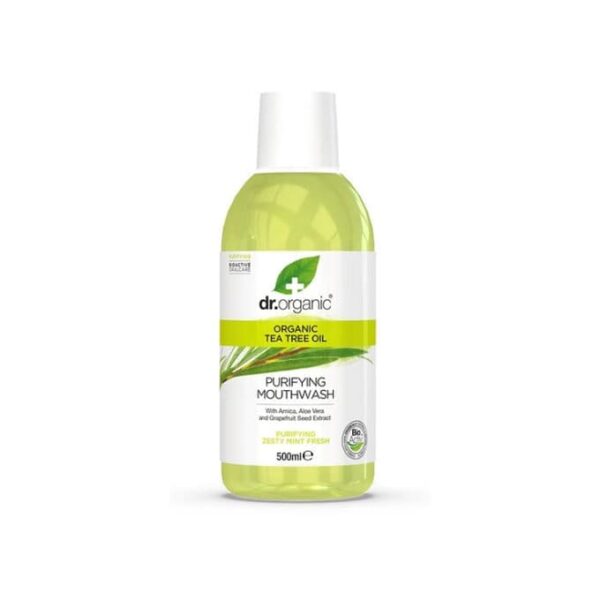 Dr Organic Tea Tree Mouthwash 500Ml