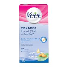 Veet Wax Strips 20S Sensitive Skin Almond Oil