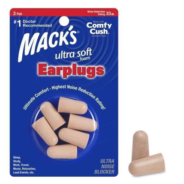 Macks Ultra Soft Foam Earplugs 3Pair 923