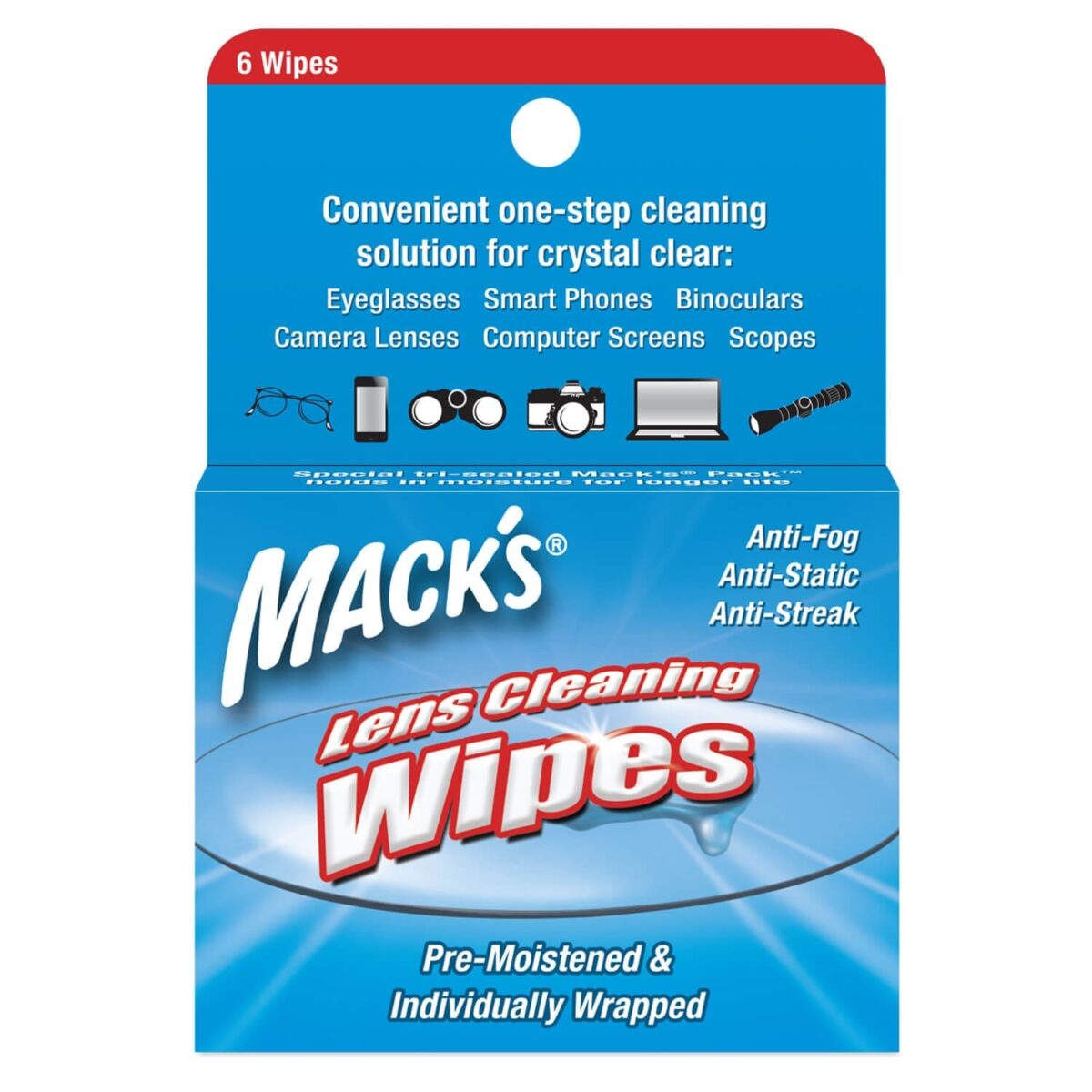 Macks Lens Wipes 30'S 72