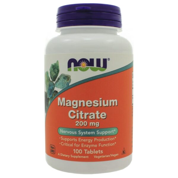 Now Magnesium Citrate 200Mg Tabs 100S