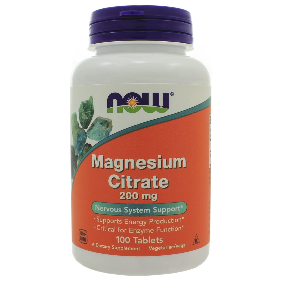 Now Magnesium Citrate 200Mg Tabs 100S
