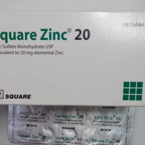 Square Zinc 20 Tablet 100S