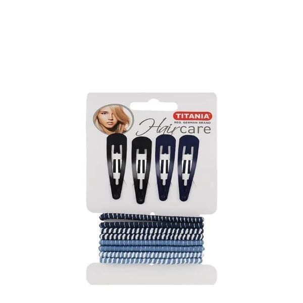 Titania 4 Hair Section Clips + 8 Hair Ribbons