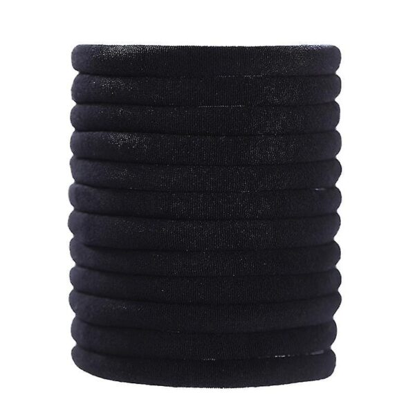 Denman Elastic Bands Black Large 4Mm - 18Pc -71014D