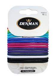 Denman Elastic Bands No-Slip Brights - 10Pc -71206D