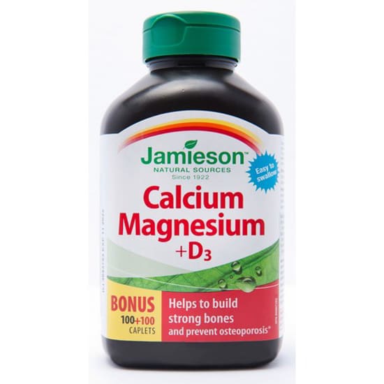 Jamieson Calcium Magnesium + D3 Caplets 200S