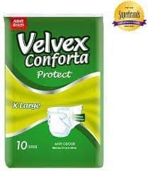 VELVEX CONFORTA ADULT DIAPERS XTRA LARGE 10PCS
