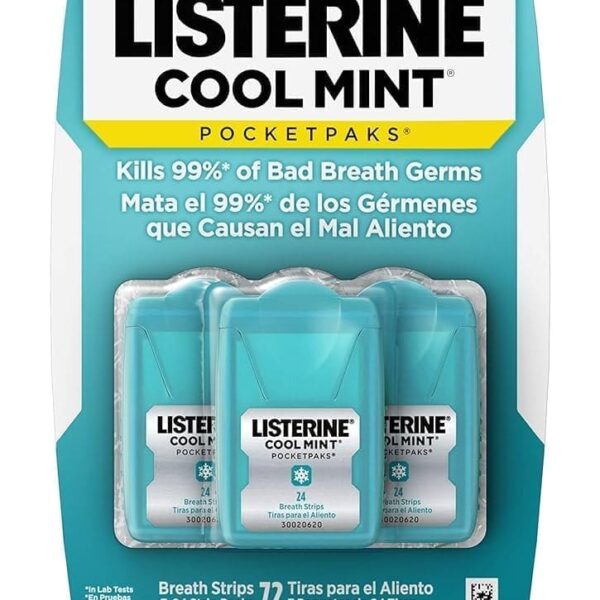 1132840.jpg Listerine Coolmint Pocketpaks Fresh Breath Strips 72S (3X24S)