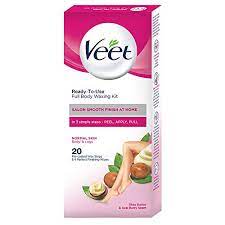 VEET FULL BODY WAX STRIPS NORMAL SKIN SHEA 20'S