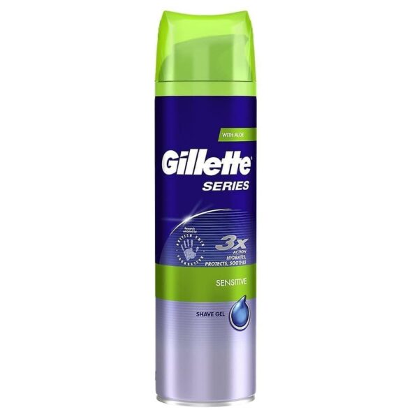 Gillette Series - Sensitive Shave Gel (With Aloe) 200Ml X 2