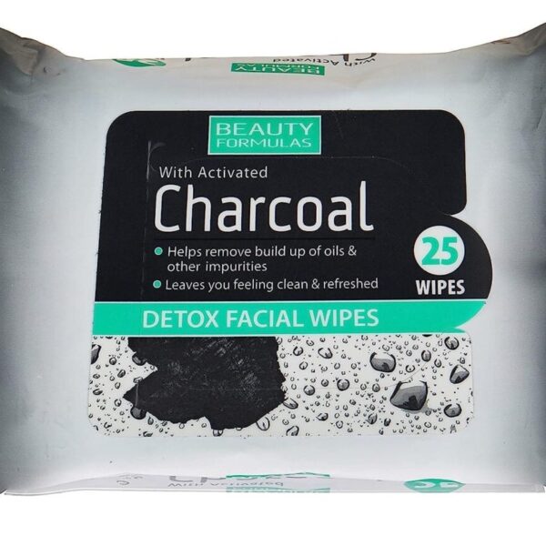 Beauty Formula Charcoal Detox Facial Wipes 25'S