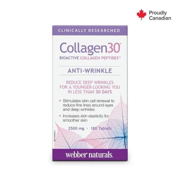 Webber Naturals Collagen30 Anti-Wrinkle Bioactive Peptides Tabs 180S