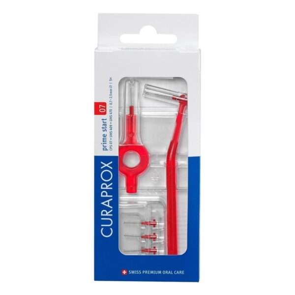 Curaprox Prime Start Cps 07 Interdental Brush Kit + Holder -Red