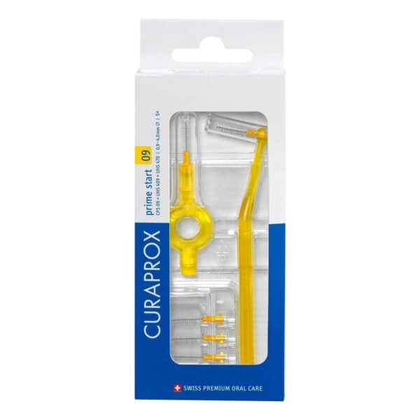 Curaprox Prime Start Cps 09 Interdental Brush Kit + Holder -Yellow