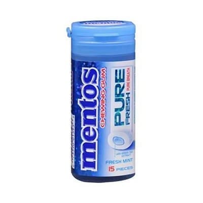 1136612.jpeg Mentos Pure Fresh Mint Chewing Gum 61.25 Gm.