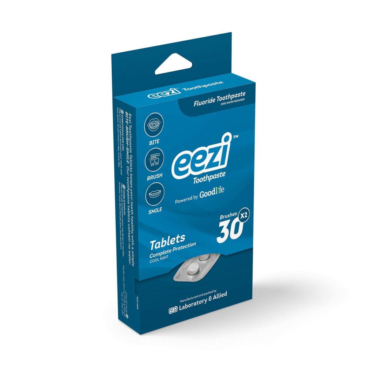 Comprimés de dentifrice Eezi Protection Complète, boîte de 60
