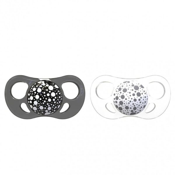 Twistshake 2X Pacifier Black White 6+M