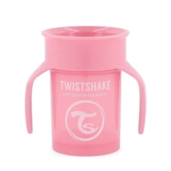 Twistshake 360 Cup 6+M Pastel Pink