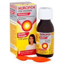 Nurofen Suspension 7-12 Years Strawberry 200Mg/5Ml 100Ml