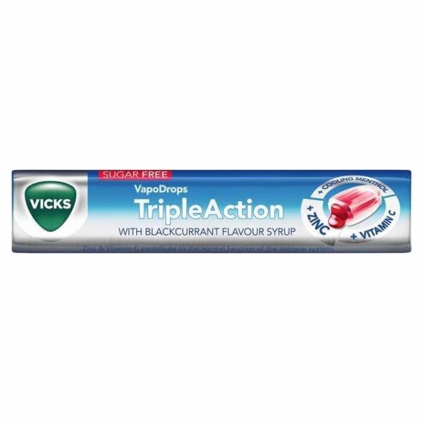 Vicks Triple Action Blackcurrant Lozenges 42G