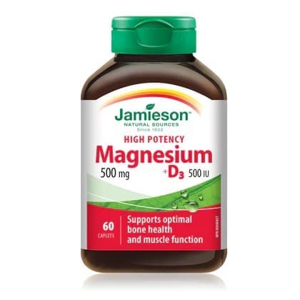Jamieson Magnesium 500Mg+ 500 Iu D3 Caplets 60S