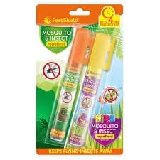 Pest Shield - Mosquito & Insect Repellent Spray Pens 1 X For Adults X For Kids 2 X 10Ml