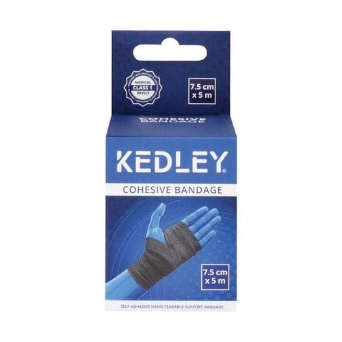 Kedley Cohesive Bandage Black 7.5Cm X 5M