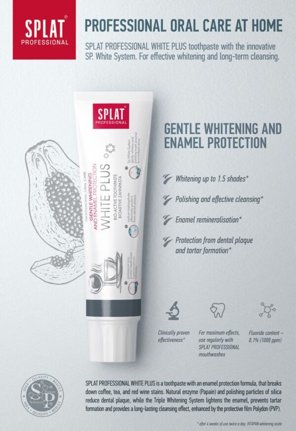 Splat Tooth Paste Prof White Plus 100Ml