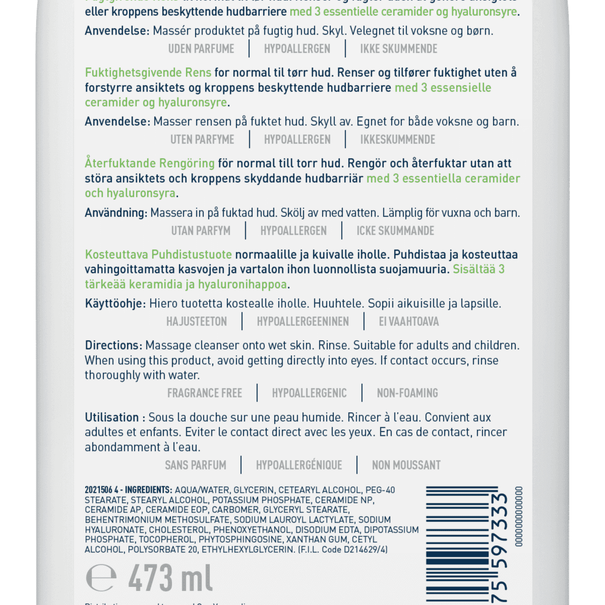 Cerave Hydrating Cleanser 473ml