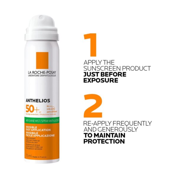 4-12.jpg La Roche-Posay Anthelios (anti-shine )Mist Spray Sunscreen Lotion SPF50 75ML