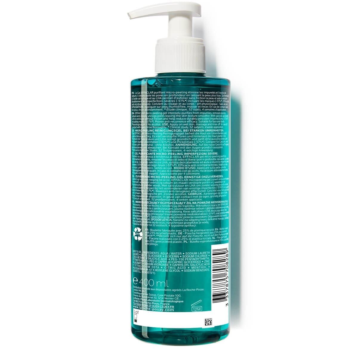 La Roche Posay Effaclar Micropeel Face and Body Cleanser 400 ml