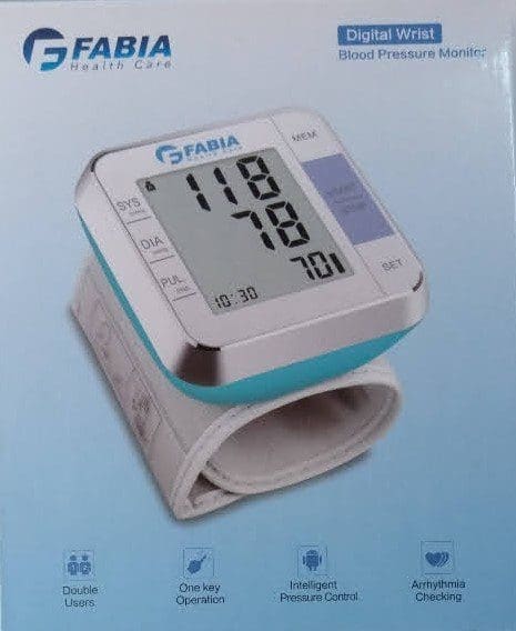 Fabia-Digital-Wrist-BP-Machine.jpg Fabia Digital Wrist BP Monitor