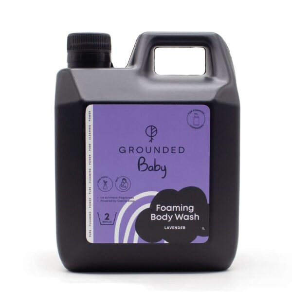 GROUNDED-BABY-FOAMING-BODY-WASH-LAVENDER-REFILL-1L.jpg Grounded Baby Foaming Body Wash - Lavender - Refill 1L