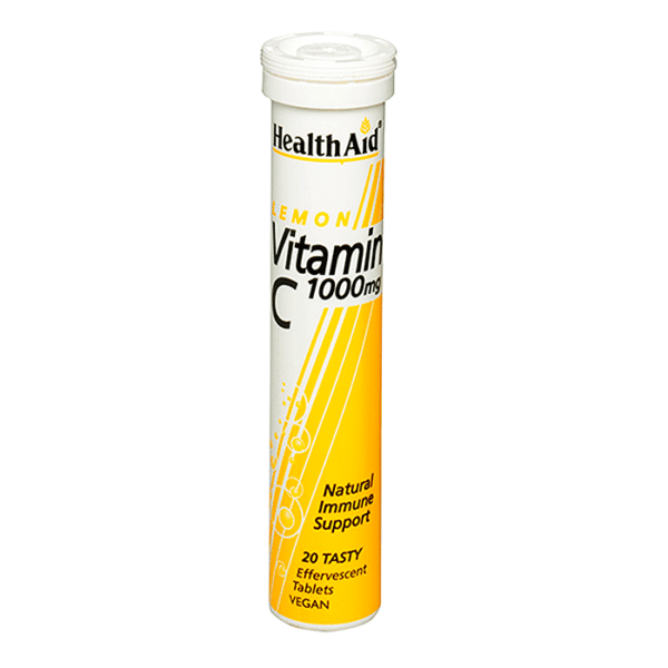 Health Aid Vitamin C Effervescent Lemon 20s