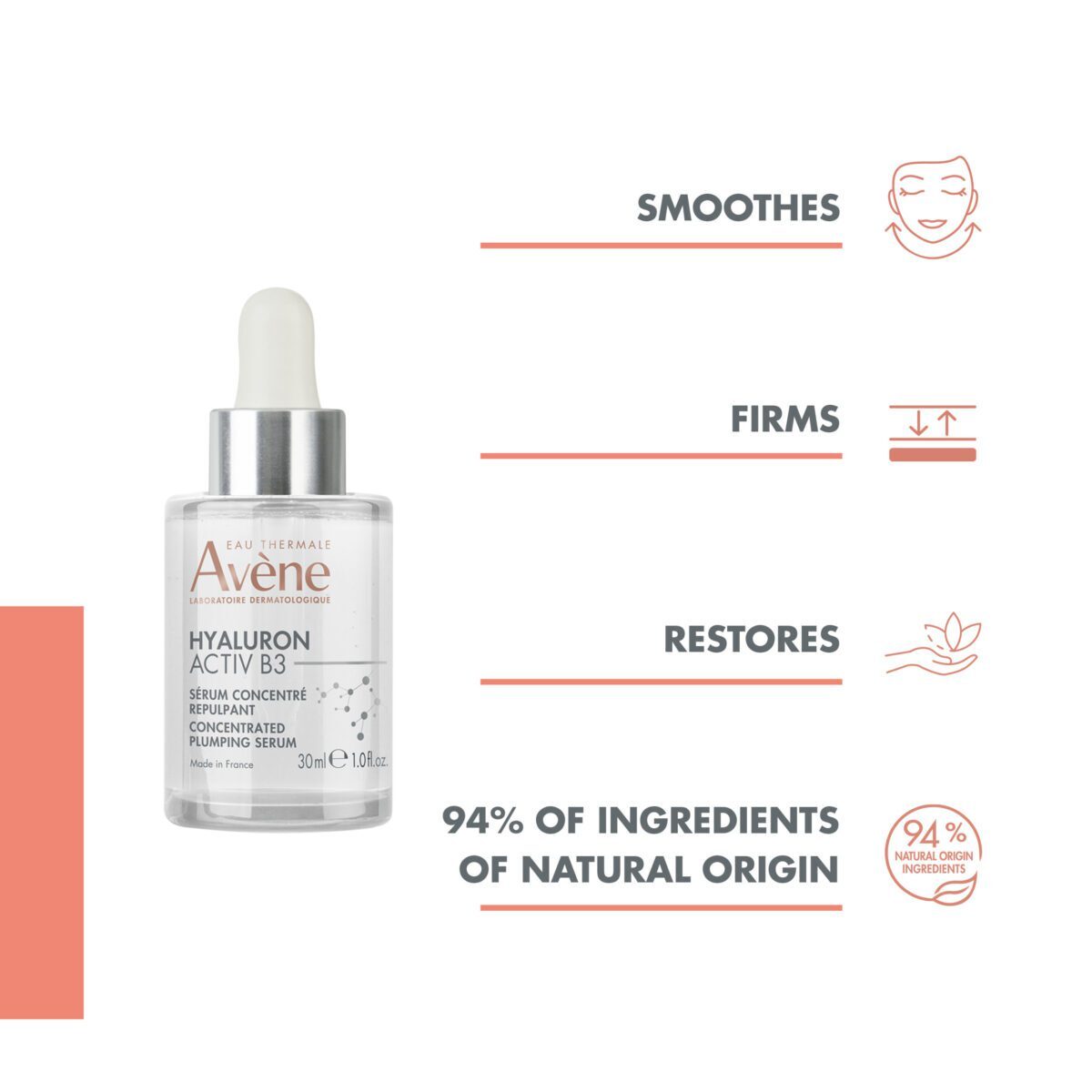 Avène Hyaluronic Active B3 Concentrated Plumping Serum 30Ml
