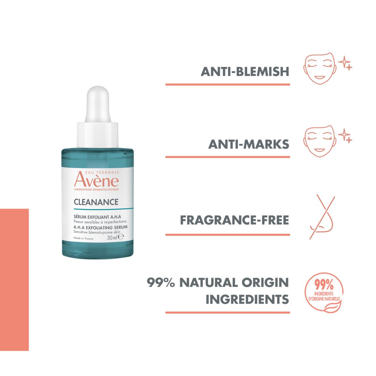 Avène Cleanance A.H.A Exfoliating Serum Gel 30m